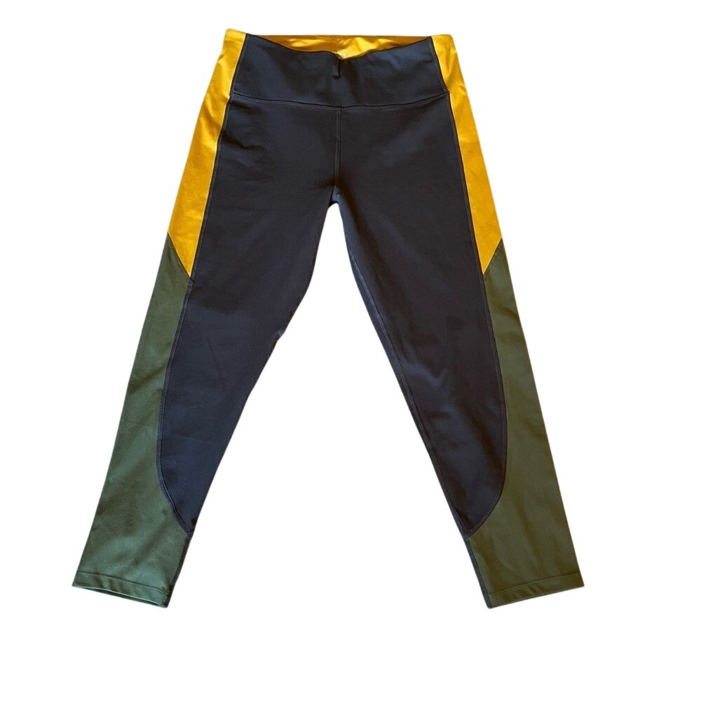 Size XL Calvin Klein Performance Stretch Leggings Gray, Yellow Green